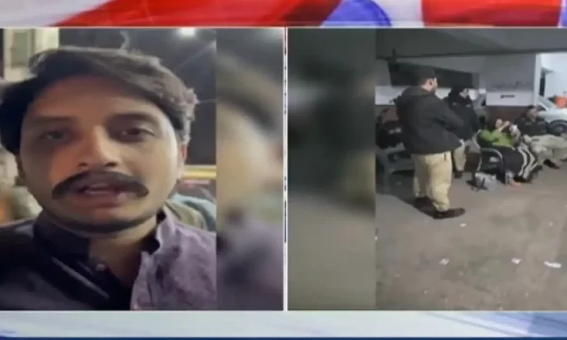Aaj News team attacked while interviewing Onijah Robinson in Karachi