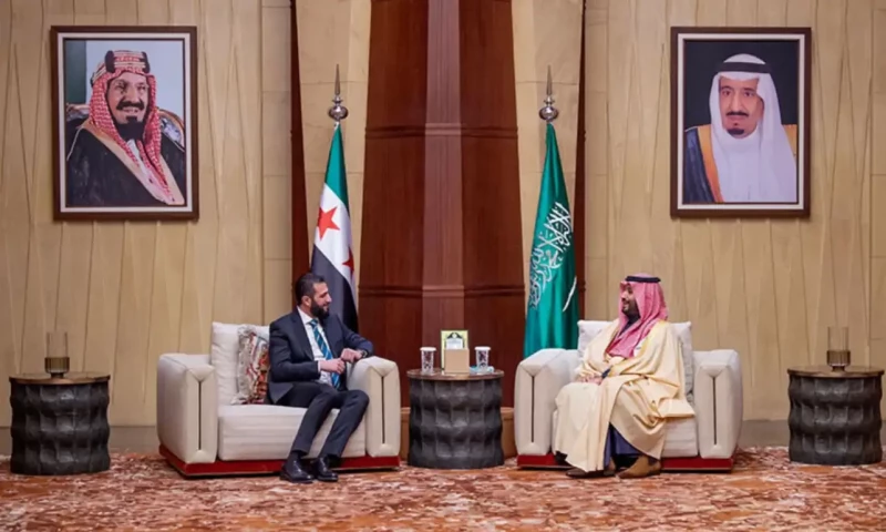 Syrian interim President Sharaa meets Saudi Crown Prince in Riyadh