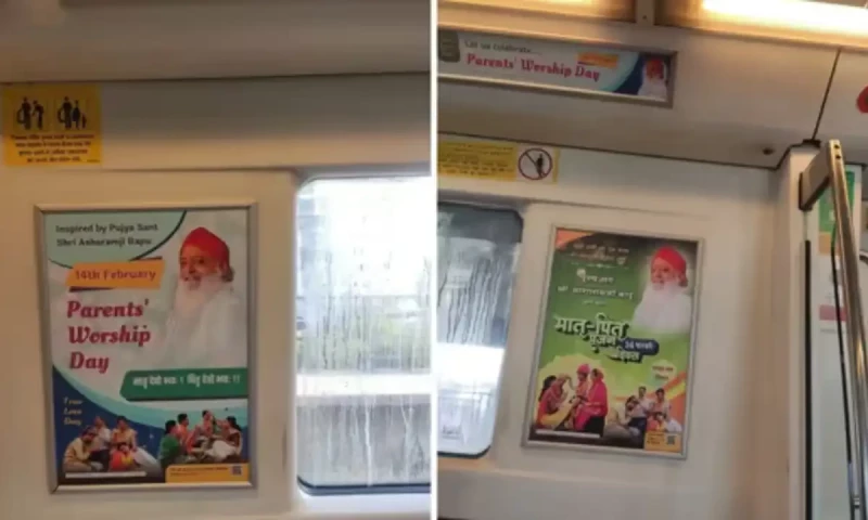 Delhi Metro faces backlash for ad featuring rape convict Asaram Bapu