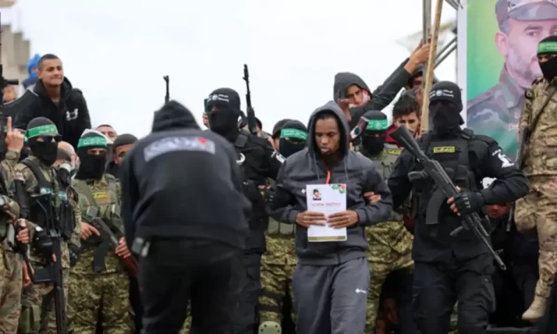Hamas frees dazed hostages in staged Gaza ceremony