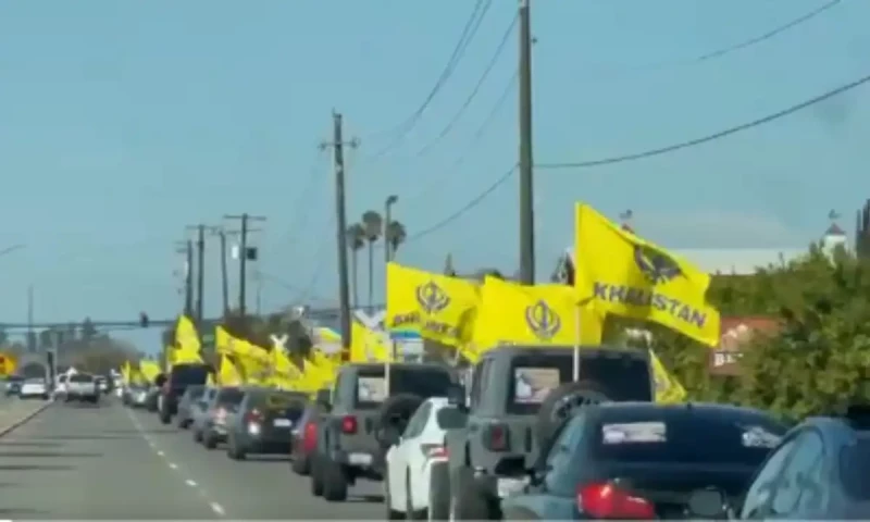 SFJ holds car rally in Fresno, promotes March 23 Khalistan referendum in LA