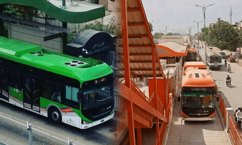 Green Line and Orange Line bus services handed over to Sindh government