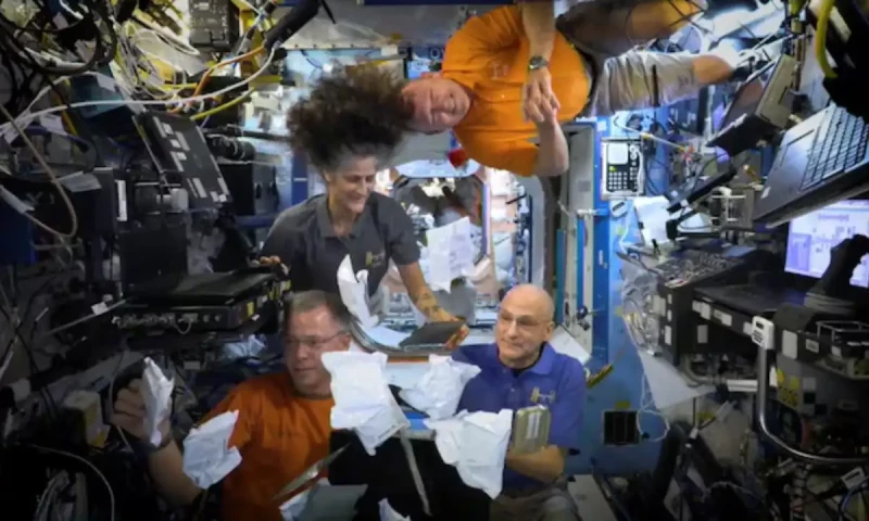 Astronaut crew docks with space station to replace &lsquo;Butch and Suni&rsquo;