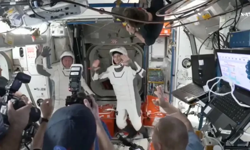 NASA astronauts head home on SpaceX capsule after drawn-out space station stay