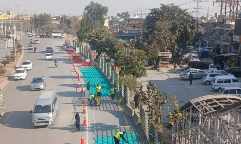 Rawalpindi gets Green Biker Lane after Lahore