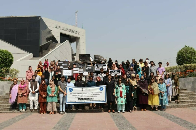 Peace walk at Air University expresses solidarity with Jaffar Express attack victims