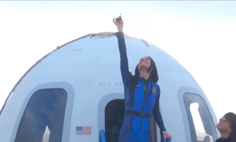 Katy Perry launches into space with all-female crew on Blue Origin rocket