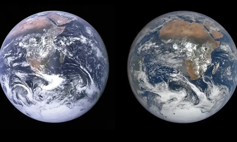 New images highlight 50 years of change since the iconic &lsquo;Blue Marble&rsquo; photograph