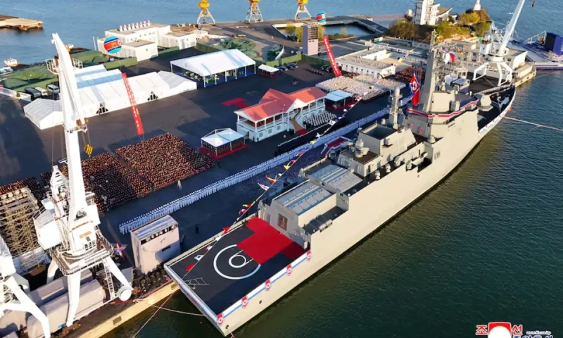 North Korea unveils new &lsquo;Kim Jong Un style&rsquo; warship