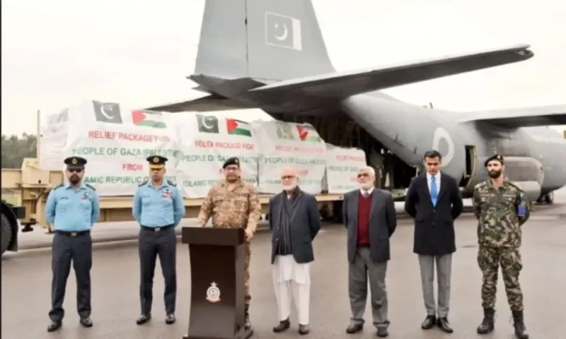 Pakistan sends 15th humanitarian aid to Gaza in solidarity with Palestine