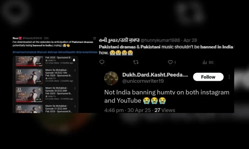 Indian fans react as Pakistani dramas face ban following Pahalgam attack