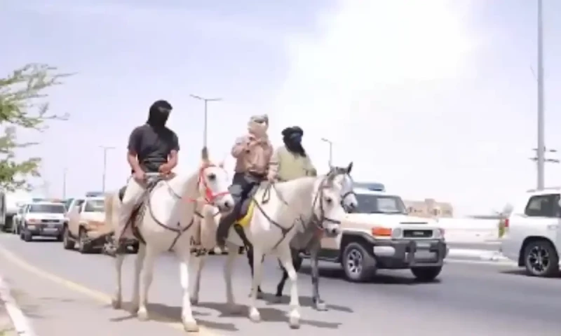 Pilgrims from Europe arrive in Saudi Arabia on horseback for Hajj