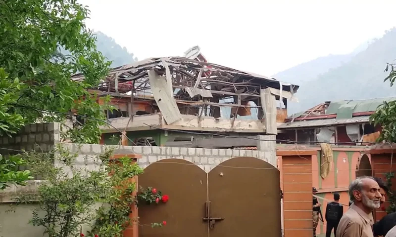  A damaged portion of Bilal Mosque in Muzaffarabad, Pakistan-administered Kashmir, May 7, 2025. Reuters 