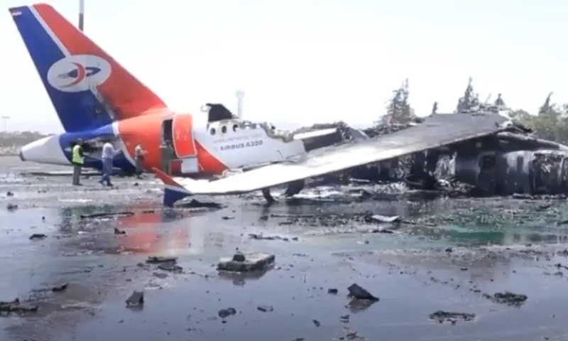 Israel says it has hit Houthi targets including last plane at Sanaa airport