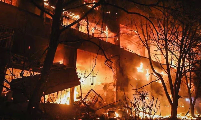 Intense Russian drone attack on Kharkiv kills 2, injures 54, Ukraine says