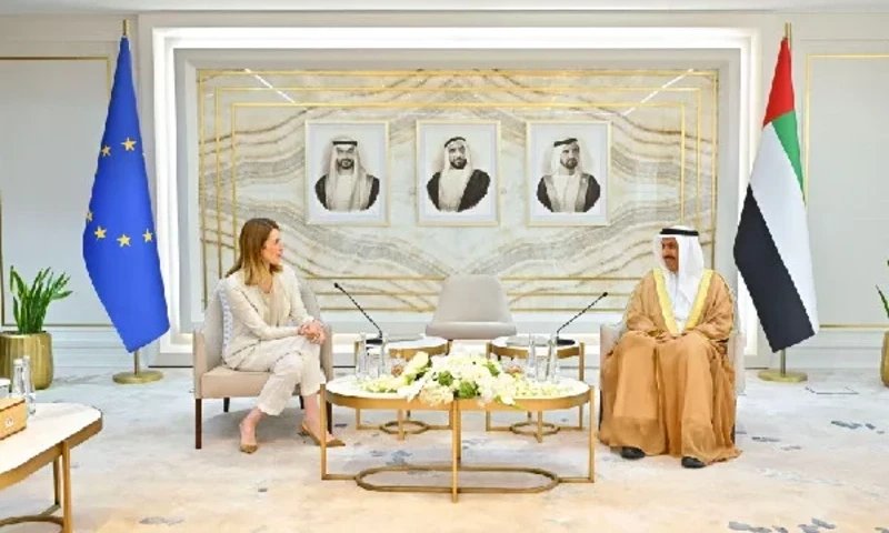 European Parliament President hold talks in Abu Dhabi