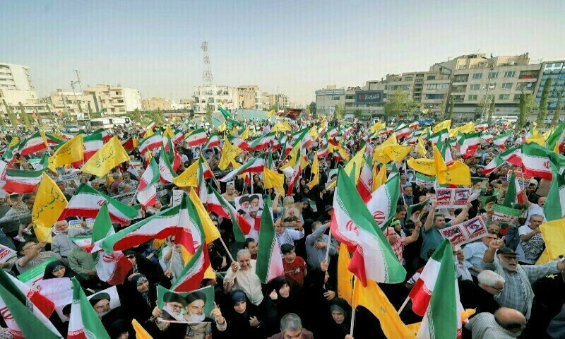 Tehran erupts in celebration as thousands mark victory over Israel