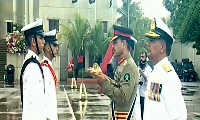 Field Marshal Asim Munir attends Grand Commissioning Parade at PNS Rahbar