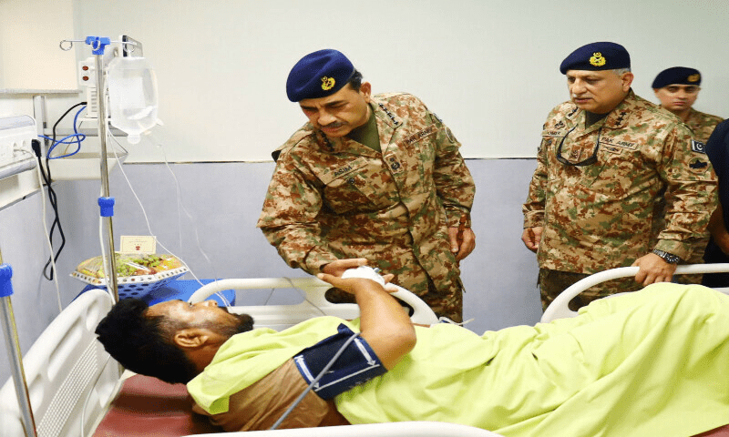 Field Marshal Asim Munir visits CMH Bannu, inquires after injured soldiers