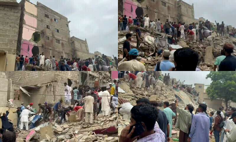 Karachi&rsquo;s Lyari: Five-storey building collapse leaves 9 dead, eight injured up till now