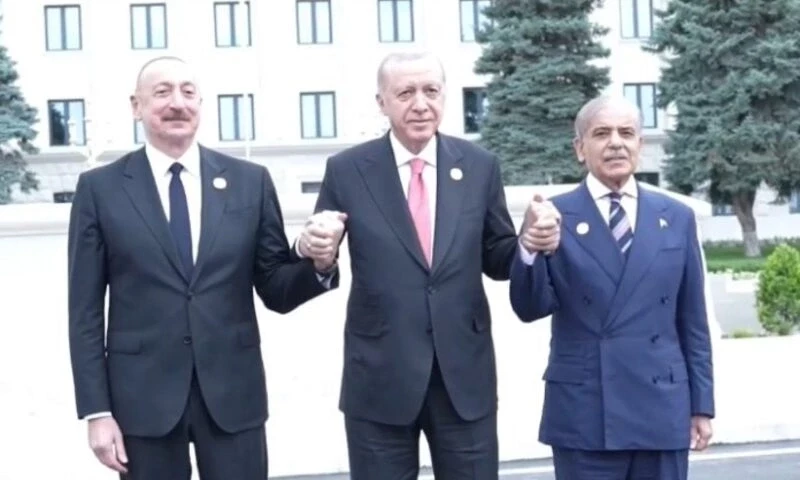 Shehbaz, Erdogan, Aliyev display unity after ECO Summit in Khankendi