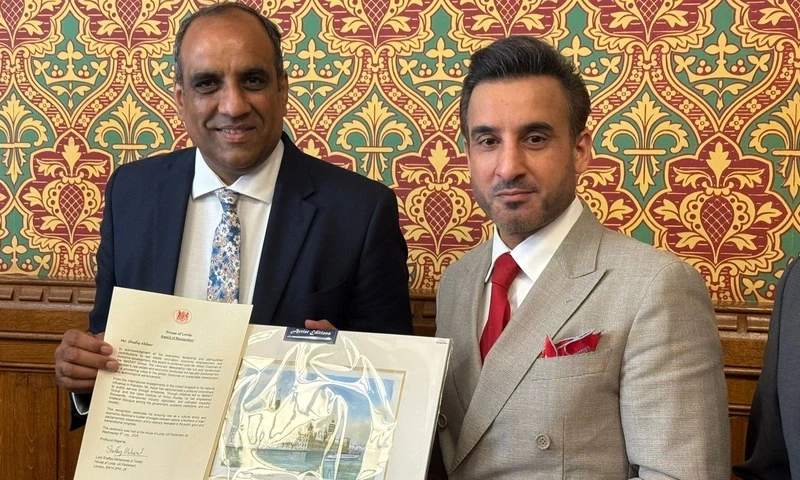 British Pakistani Entrepreneur Shafiq Akbar Honoured at UK Parliament for Transforming Pakistan&rsquo;s Real Estate Sector