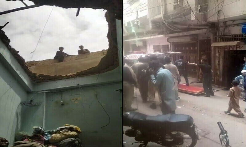 Roof collapse near Lyari&rsquo;s Khada Market claims two lives, injures three