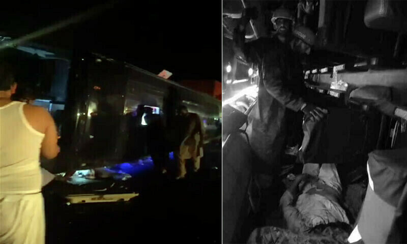 Passenger bus turns over due to high speed on National Highway