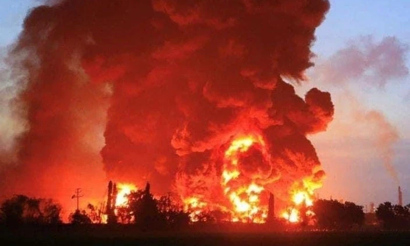 Fire breaks out in junkyard, spreads to 15 warehouses in Karachi&rsquo;s Sohrab Goth