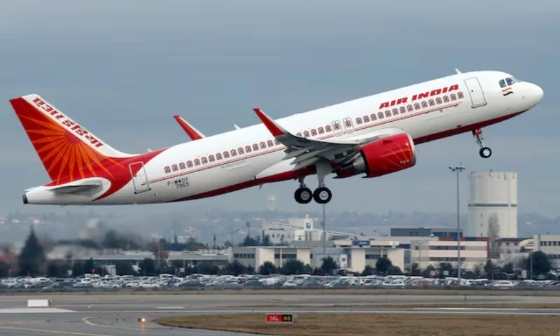Air India plane catches fire at New Delhi airport