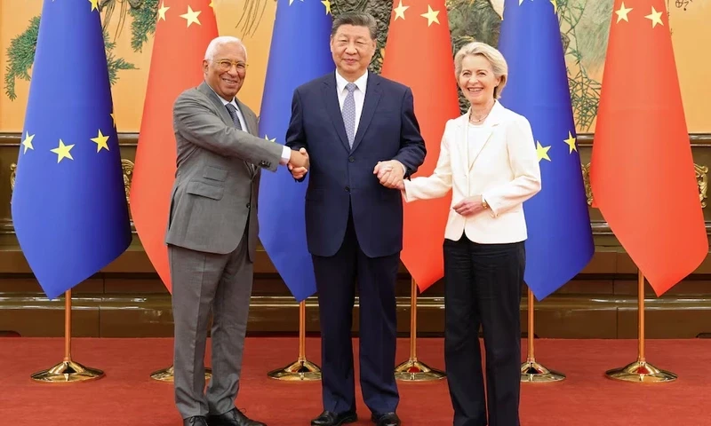 China&rsquo;s Xi calls for &lsquo;proper handling of frictions&rsquo; at tense summit with EU officials