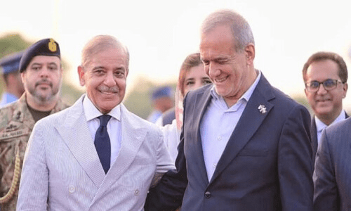 PM Shehbaz warmly receives Iranian president on arrival at PM House