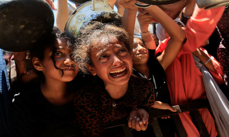 Burial shrouds in short supply as more Gazans die seeking aid and from hunger