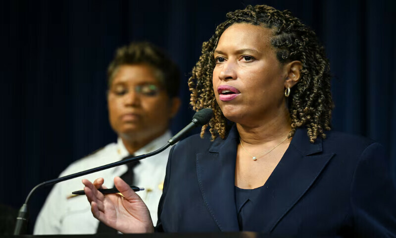 D.C. Mayor Muriel Bowser holds a press conference in Washington, D.C. – Reuters
