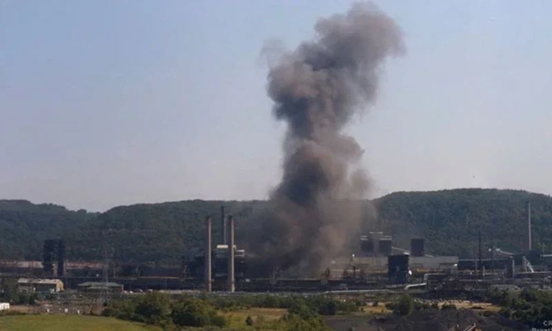 US steel plant explosion: 1 dead, another missing