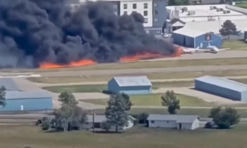 Montana airport incident: Plane crashes into parked aircrafts, sparks blaze