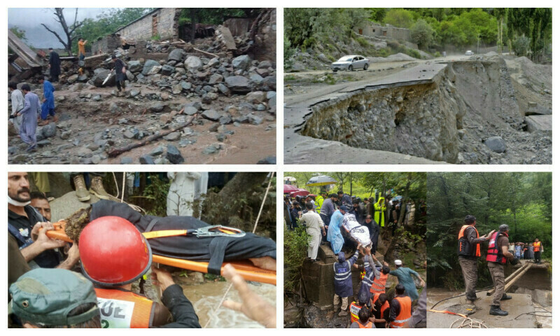Cloudburst, flash floods devastate KP; over 300 dead