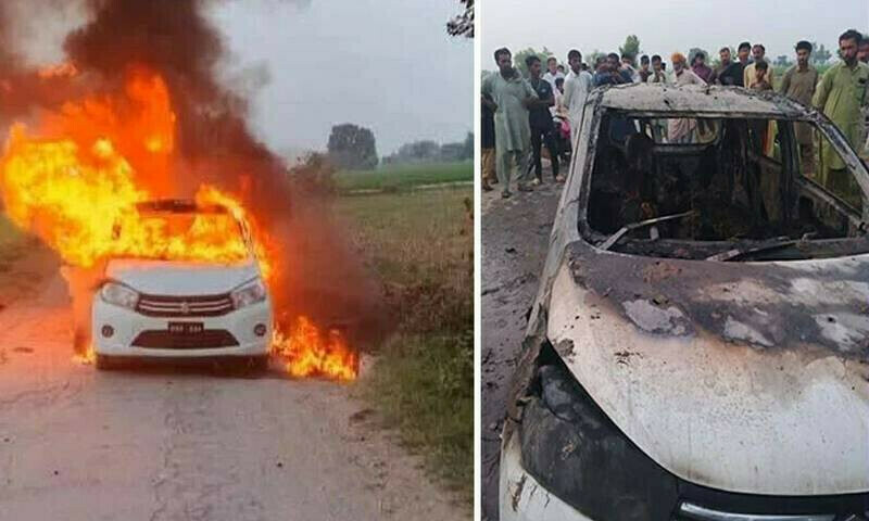 Armed gang kills three in Hafizabad, torches bodies with vehicle