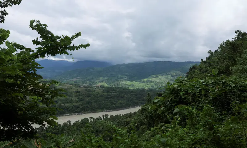 A view shows the Siang river in Parong, Siang district, Arunachal Pradesh, India. – Reuters