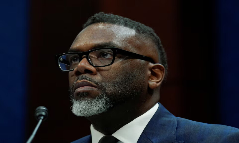 Chicago Mayor Brandon Johnson. – Reuters