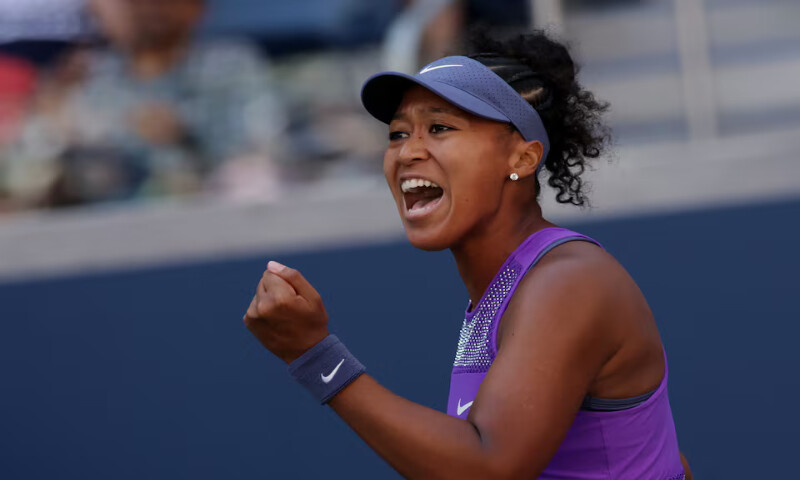 Japan’s Naomi Osaka reacts during her third round match against Australia’s Daria Kasatkina US Open in New York. – Reuters