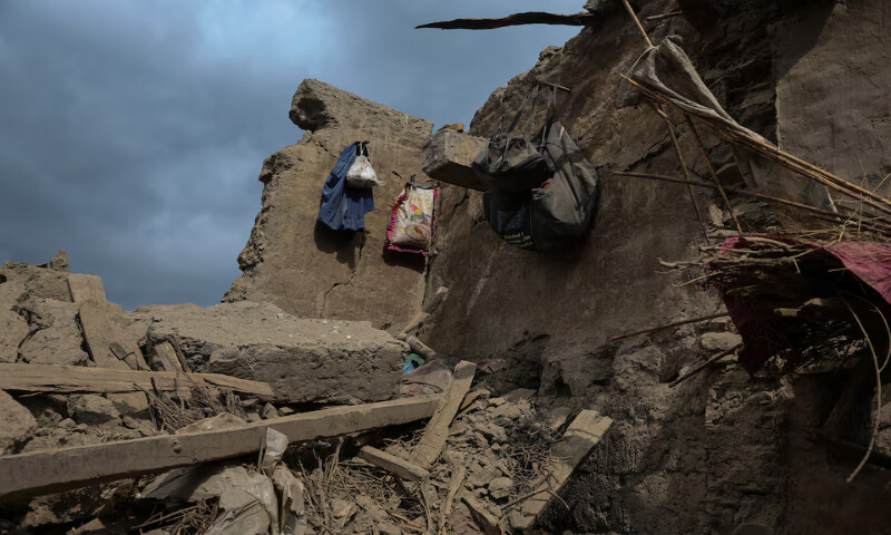 A view of a damaged house following the deadly earthquake in Mazar Dara, Kunar province, Afghanistan. – Reuters