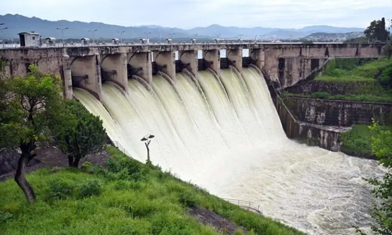 Rawal Dam spillways open after reaching full capacity