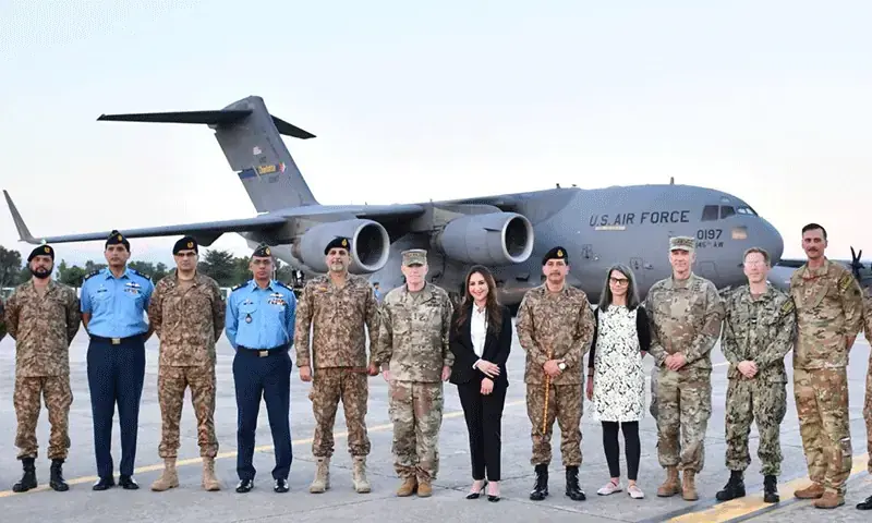 First flight of relief supplies for flood victims arrives from US