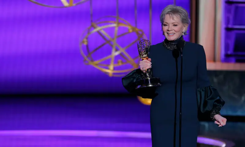 Jean Smart accepts the Actress in a Comedy Series award for “Hacks” at the 77th Primetime Emmy Awards in Los Angeles, California. – Reuters