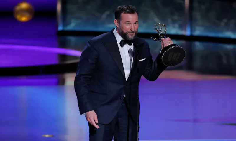 Noah Wyle accepts the award for Lead Actor in a Drama Series for “The Pitt” at the 77th Primetime Emmy Awards in Los Angeles, California. – Reuters