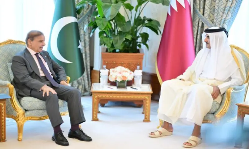 PM meets Qatari Emir, reaffirms Pakistan&rsquo;s all-out support