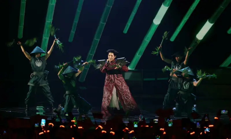 Duc Phuc, who represents Vietnam, performs during the Intervision International Music Contest 2025 in Moscow, Russia. – Reuters