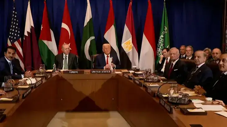 صدر ٹرمپ سے مسلم ممالک کے رہنماؤں کی ملاقات، غزہ میں جنگ رکوانے پر زور – World