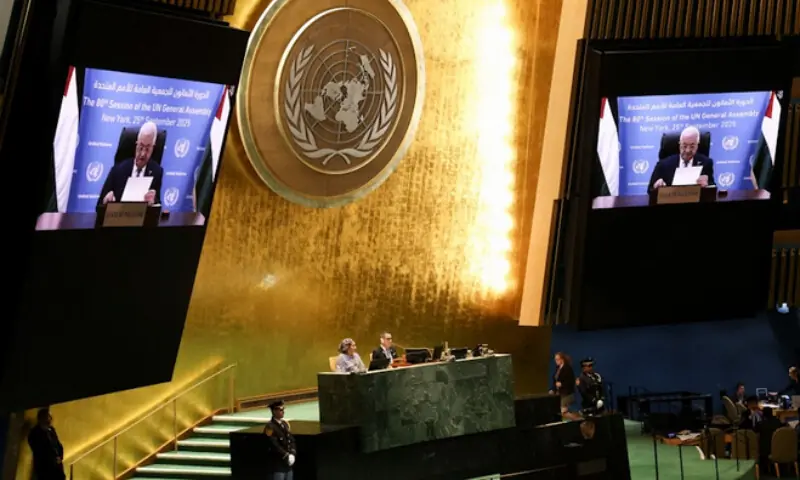 &lsquo;We will not leave our homeland,&rsquo; says Palestinian president at UNGA